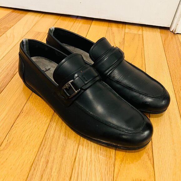 Salvatore Ferragamo Mens Shoes Loafers Black US Size 8.5 - Picture 1 of 16